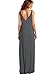 Verdusa Women's Casual Sleeveless Deep V Neck Knitted Shift Sexy Maxi Long Dress Dark Grey XL