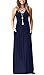 LILBETTER Women A-line Swing Maxi Dresses Sleeveless Long Casual Dresses (Sleeveless Navy Blue,Medium)