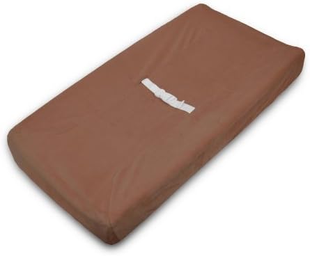 TL Care Heavenly Soft Chenille Fitted Contoured Changing Pad Cover Chocolate