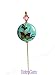 RetroGem Reconstituted Turquoise Beaded Hat Pin with Pink Austrian Crystal (Pink Bead)