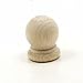 Mylittlewoodshop Pkg of 25 - Finial Dowel Cap - 3/4 inches Tall with 1/4 inch Hole Unfinished Wood (WW-DC8052-26)