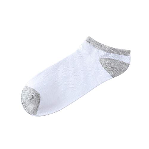 Haluoo 1 Pair or 5 Pairs No Show Low Cut Socks Comfy Non Slip Casual Ankle Cotton Socks Runner Socks Sport Athletic Performance Socks (White)