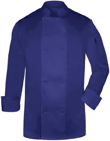 Newchef Fashion Royal Blue Mens Chef Coat S RoyalBlue