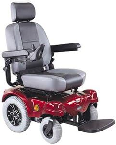 Heavy Duty Rear-Wheel Drive Power Chair, Burgundy with White Glove Service