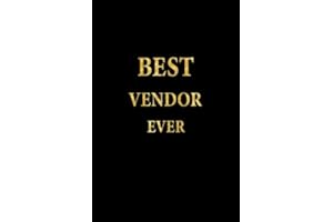 Best Vendor Ever: Lined Notebook, Gold Letters Cover, Diary, Journal, 6 x 9 in., 110 Lined Pages