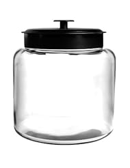 Home: Anchor Hocking Montana Glass Jar with Airtight Lid, Black Metal, 1.5 Gallon - Anchor Hocking