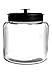 Anchor Hocking Montana Glass Jar with Airtight Lid, Black Metal, 1.5 Gallon