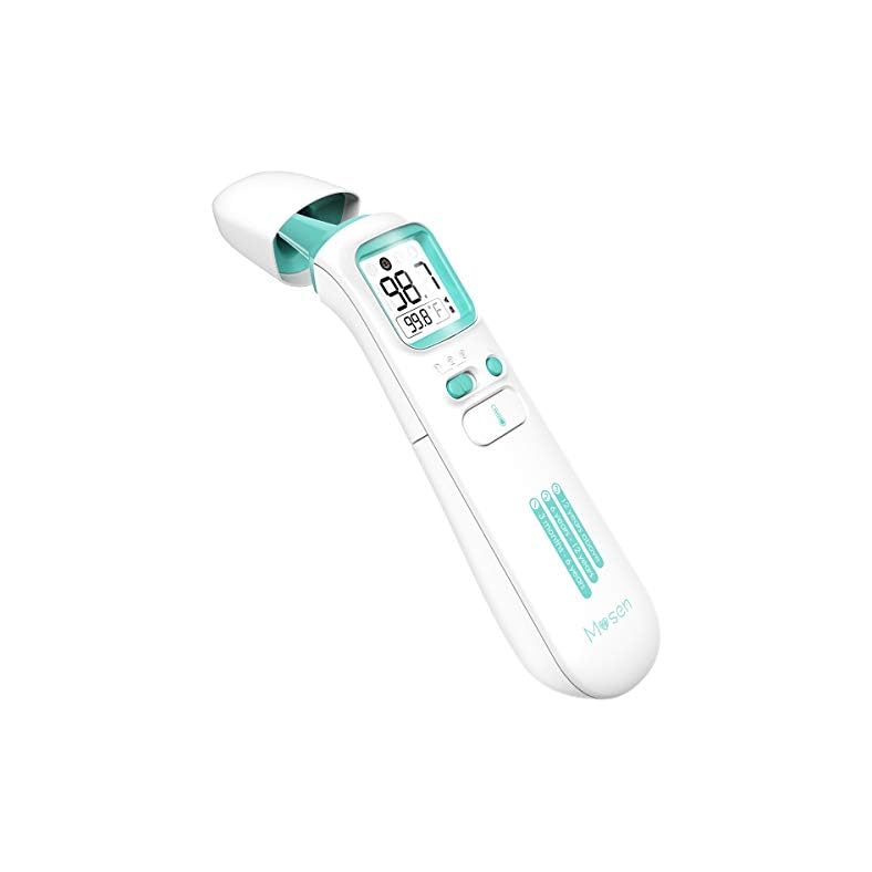 Mosen Medical Infrared Thermometer for Baby, Adults, Body Surface Space, Forehead and Ear Thermometer, Memory Function…