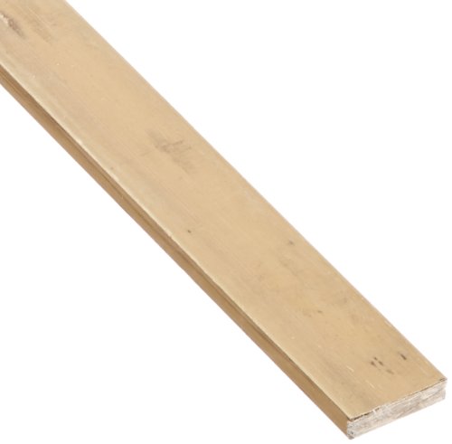 385 Brass Rectangular Bar, Unpolished (Mill) Finish, H02 Temper, Meets ASTM B455, 1/8