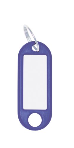 WEDO 262811803 Keyring for Labelling, Blue, Pack of 100, with Ring