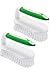 Amazer Scrub Brush Comfort Grip & Flexible Stiff Bristles Heavy Duty for Bathroom Shower Sink Carpet Floor - Pack of 2 (Green+Green) primary