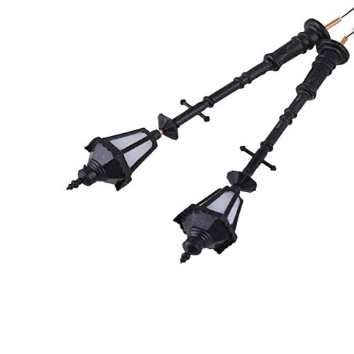 Iceyon 1:150 N Scale Street Lamp Model LED Courtyard Lamppost Street Park Light Model Railway Model Trains Pack of 10 (H-4#)