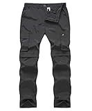 Gash Hao Outdoor Hiking Convertible Pants Mens Quick Dry Zip Off Lightweight Fishing Pants