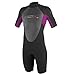 O'Neill Wetsuits Kids' O'Neill Youth Reactor 2mm Back Zip Spring Wetsuit, Black/Pink/Black, 14