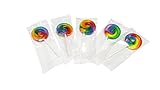 Rainbow Twirly Swirly LolliPops 50 Count Bag 1.5