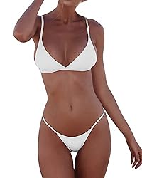 Jolefille Womens Thong Bikini Sets Triangle Two