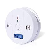 Winfi CO Detector,Carbon Monoxide Gas Detection,Digital Display Carbon Monoxide Alarm with LCD Digital Display,Battery Powered (High-Precision)