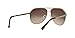 A|X ARMANI EXCHANGE Ax2002 Aviator Sunglasses, Light Gold/Dark Brown/Dark Brown Gradient, 61 mm