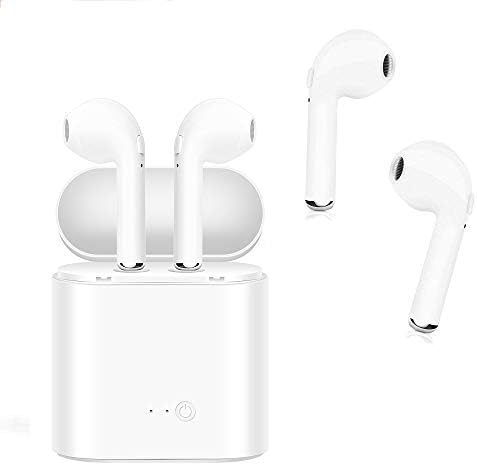 Bluetooth Headsets Wireless Headphones In-Ear V4.2+EDR Sports Earphones with Mic for iPhone X/8/7/6/6s plus and for Galaxy S7 S8 S9-White