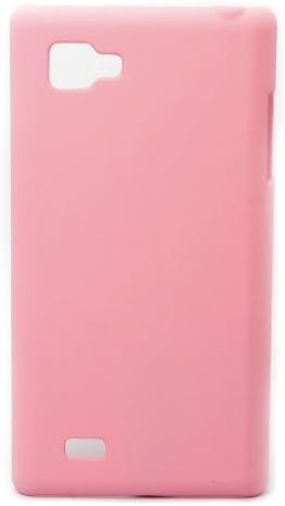 Rubber Smooth Hard Skin Case Cover for LG Optimus 4X HD P880 Pink + 1 gift