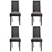 Homluxe Knit Spandex Stretch Dining Room Chair Slipcovers (4, Gray Knit)