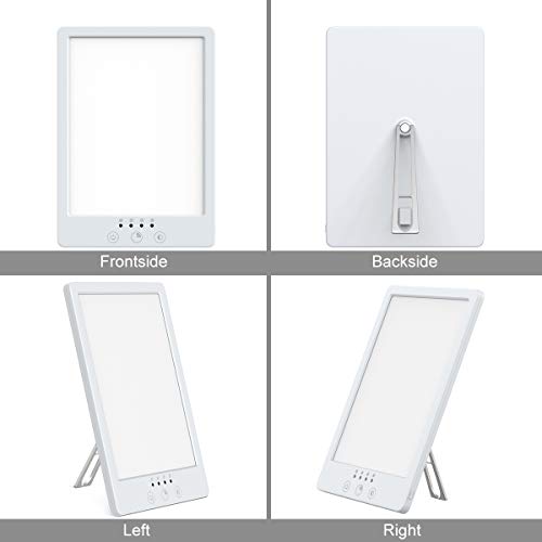 Light Therapy Lamp, AGKupel LED Bright White Therapy Light - UV Free 10000 Lux Brightness Timer Function with 3 Adjustable Brightness Levels Touch Control for Home Office Use