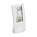 Hippih Transparent Digital Alarm Clock with LCD Display,Auto Time Set with Thermometer Calendar (White)