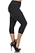 Leggings Depot Capri Basic Solid Leggings Navy Blue