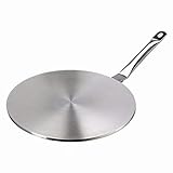 RAINBEAN Heat Diffuser, Induction Adapter Plate for Gas Stove Glass Cooktop Converter, Flame Guard Induction Hob Pans, 9.25 Inch Stainless Steel