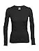 Icebreaker Merino Women's Oasis Long Sleeve Crewe, Black, Small