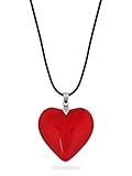 OJERRY Y2K Aesthetic Simple Chunky Glass Red Heart