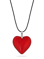 OJERRY Y2K Aesthetic Simple Chunky Glass Red Heart