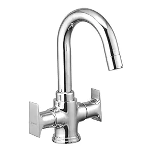 Oleanna Oglchbm Global Brass Center Hole Basin Mixer (Silver, Chrome Finish)