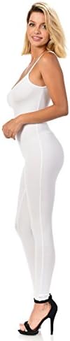 Fashion Aktiv Women's Cotton Spandex Lycra Spaghetti Strapped Romper Yoga Jumpsuit (1X, White)