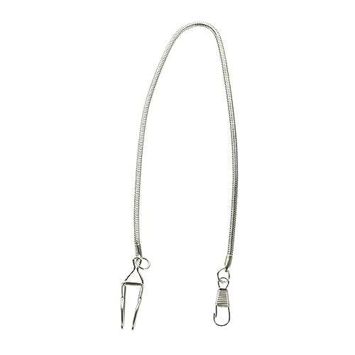 Didiseaon Vintage Silver Snake Clip Pocket Watch Chain Thick Metal Alloy Necklace for Pendant Making and Replacement Retro Design Accessory Men and Women