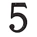 Baldwin Estate 90675.102.CD Solid Brass Traditional House Number Five in Oil Rubbed Bronze, 4.75