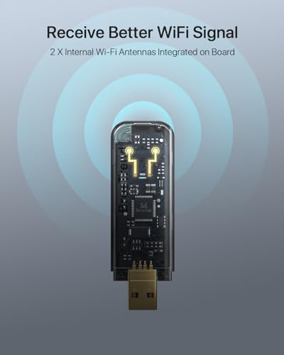 BrosTrend WiFi Adapter Linux 1200Mbps, WiFi USB Linux for Ubuntu, Kali, Mint, Debian, Kubuntu, Mate, Zorin, PureOS, Raspberry Pi, Windows etc. Dual Band 5GHz 867Mbps + 2.4GHz 300Mbps, USB3.0
