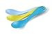 Light My Fire BPA-Free Tritan Spork Little, 3-Pack, Cyan/Lime/Blue