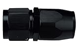Straight -6AN Swivel Hose End Full Flow Steel Braided Black 6 AN Flare, 9010-06B