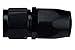 Straight -6AN Swivel Hose End Full Flow Steel Braided Black 6 AN Flare, 9010-06B