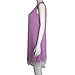 Women Summer Sleeveless Tank Dress Loose Lace Crochet Swing T-Shirt Dress Beach Sundress Purple
