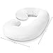 Pharmedoc Pregnancy Pillows, Full Body Pillow – Jersey Cover White – Pregnancy Pillows for Sleeping – Body Pillows for Adults, Maternity Pillow and Pregnancy Must Haves
