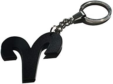 Zodiac - Aries - Astrology Star Signs - Acrylic KeyChain with Silver Zinc Metal Ring