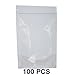SumDirect 100pcs 3.5x5.5 Inches Clear Stand Up Food Bags, Self-Sealing Zipper Stand-up Food Pouches Snack Packing Bag with Tear Notch Heat Resealable for Storing, Cookie, Snack Tea and Drinking