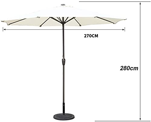 CCLLA Outdoor-Sonnenschirme 9ft Outdoor-Sonnenschirm Marktstil für Balkon Tischterrasse Gartendeck Hof Schatten oder… – Bild 5