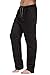 CYZ Men's 100% Cotton Jersey Knit Pajama Pants/Lounge Pants-Black-L