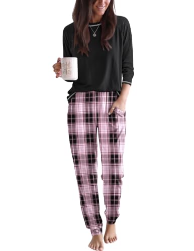 Ekouaer Women Pajama Set Jogger Sleepwear Long Lounge Set with Pocket at Amazon