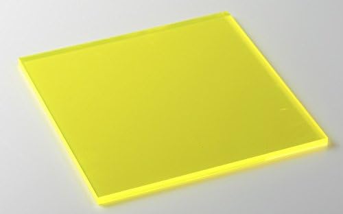 FLUORESCENT YELLOW 12"X12" 1/8" ACRYLIC PLASTIC SHEET
