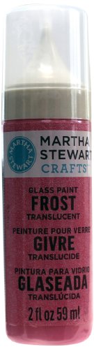 Martha Stewart Crafts Frost Translucent Glass Paint in Assorted Colors (2-Ounce), 33191 Bubble Gum