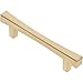Southern Hills Brushed Brass Cabinet Handles- 5 Pack – 3.75 Inch Screw Spacing – 5.75 Inches Total Length - Satin Brass Drawer Pulls, Modern Cabinet Hardware SHKM027-BRS-5